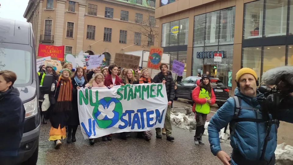 demonstration in Stockholm. Photo. 