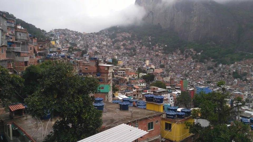 Crowded house in the favela of Rocinha, Rio de Janeiro, Brazil. Photo: Ebba Brink