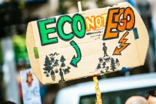 A sign saying "Eco not ego".